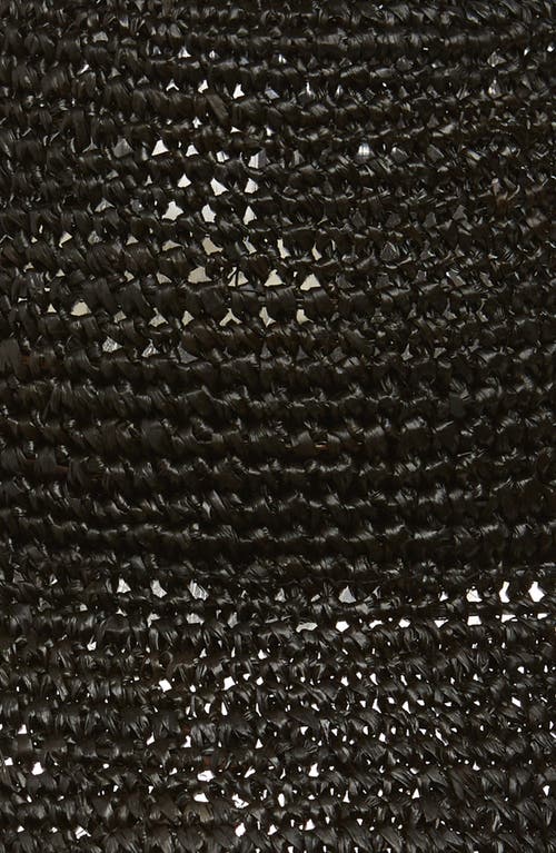 L*space Lspace Isadora Straw Bucket Hat In Black/cream