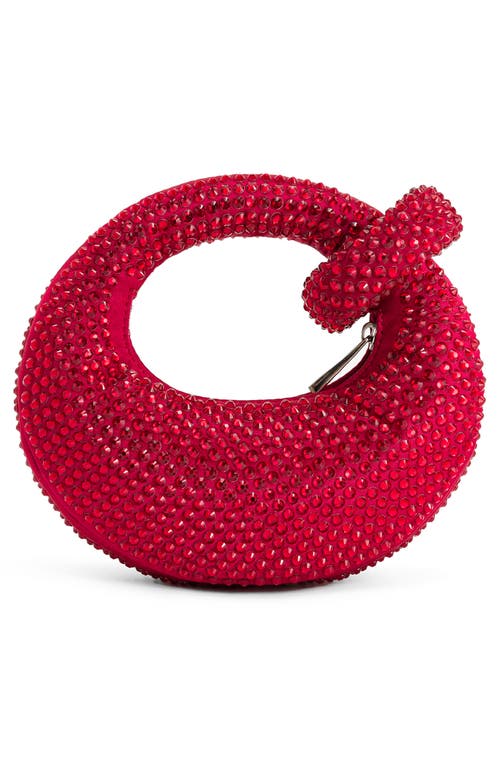 Jw Pei Abacus Artificial Crystal Mini Top Handle Bag In Red