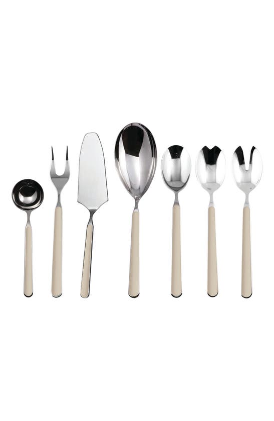 Mepra Fantasia 7-piece Place Serving Set In Turtle Dove