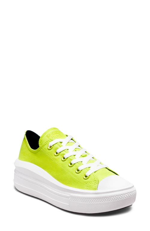 Converse Chuck Taylor® All Star® Move Low Top Platform Sneaker in Lime Twist/White/White