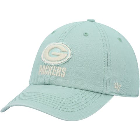 47 Brand Green, White Green Bay Packers Highline Clean Up Trucker Snapback  Hat for Men