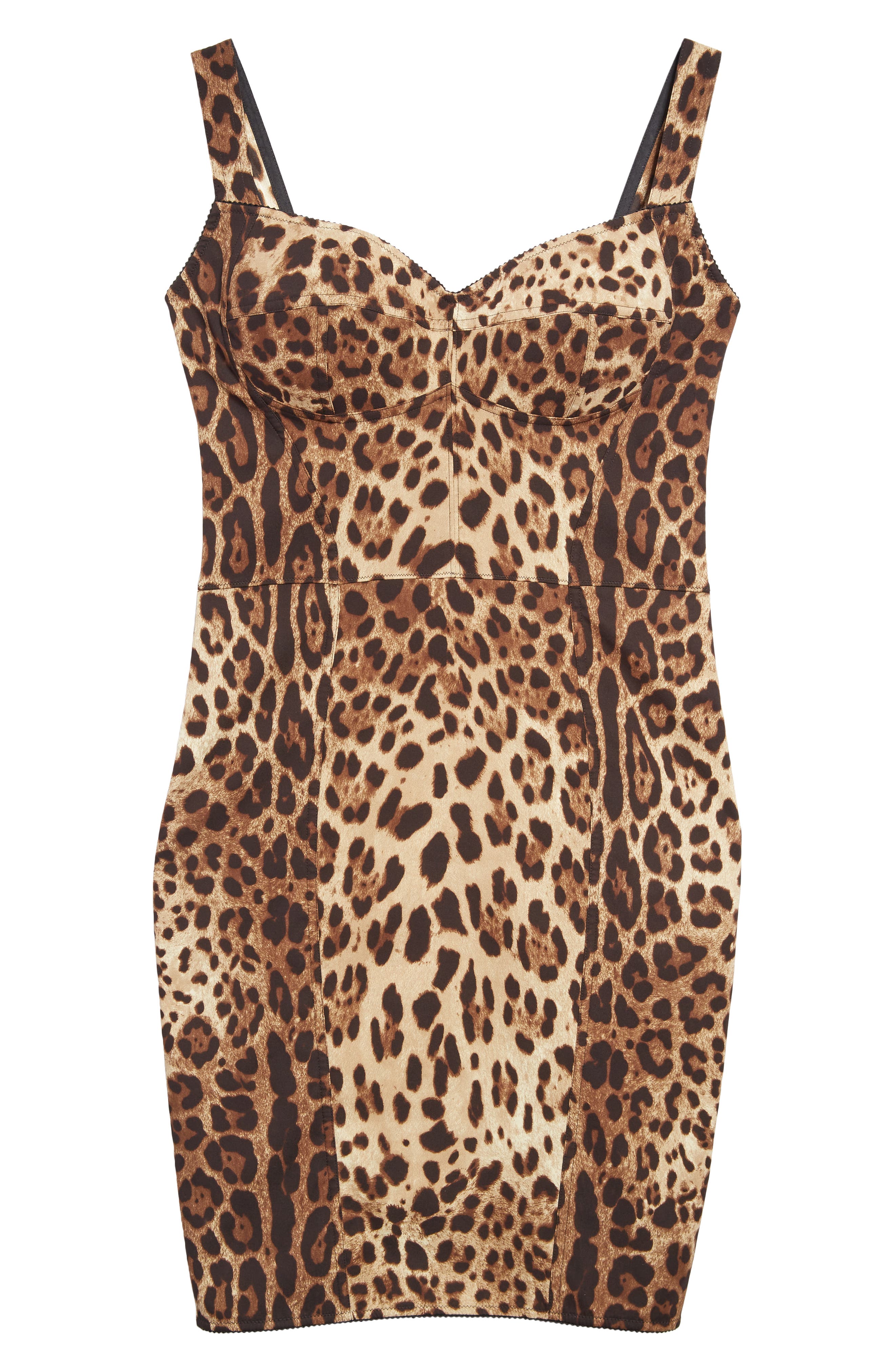 leopard-print bustier dress