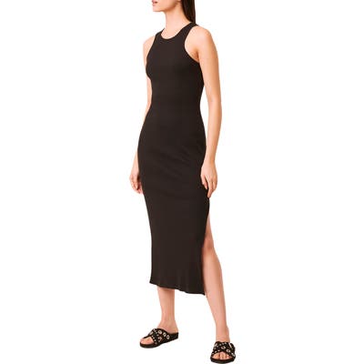 French Connection Tommy Rib Midi Dress, Black
