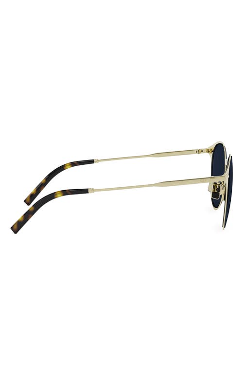 Shop Dior 'blacksuit R8u 51mm Round Sunglasses In Shiny Gold Dh/blue