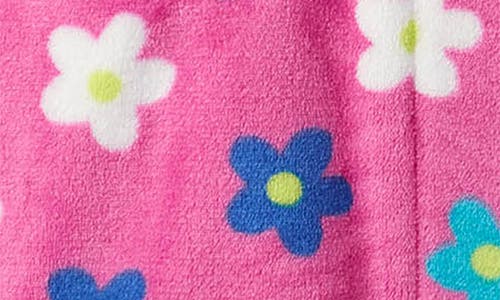 Shop Hatley Kids' Daisy Print Hooded Fleece Robe In Pink