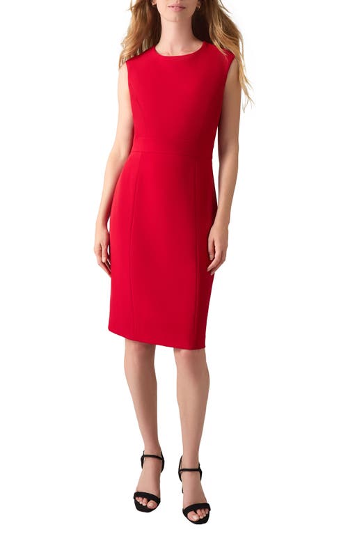 Kasper Cap Sleeve Sheath Dress In Red