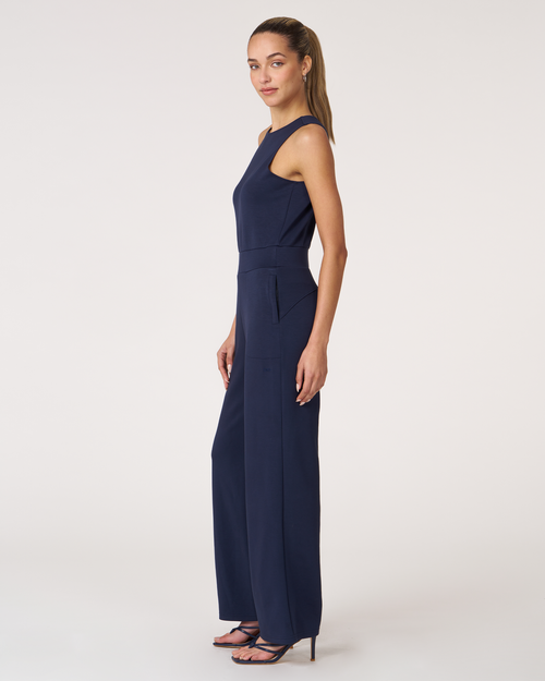 Rebody Active That's A Wrap Scuba Jumpsuit In Cool Navy