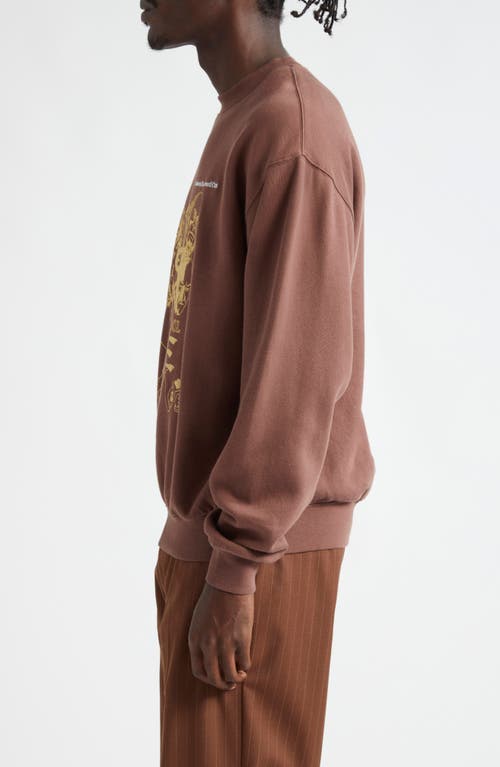Stockholm Surfboard Club Ford Logo Embroidered Graphic Sweatshirt In Brown