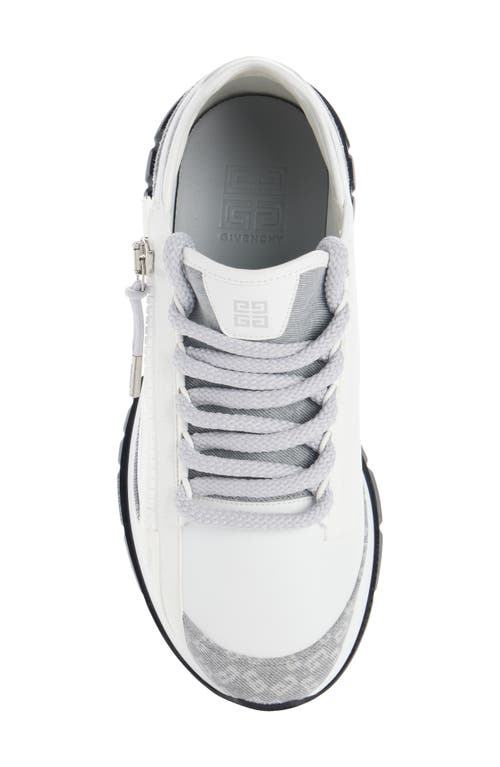 Givenchy Zippered Sneakers Contrast Panels In Grey/white