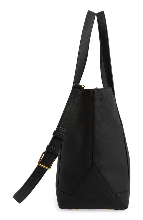 Shop Veronica Beard Goody Grand Leather Tote Bag In Black