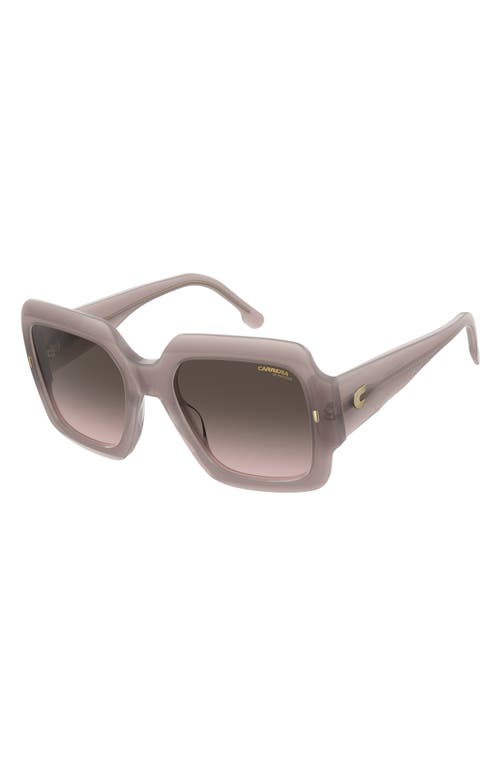 Carrera Eyewear 54mm Gradient Rectangular Sunglasses In Beige/brown Gradient