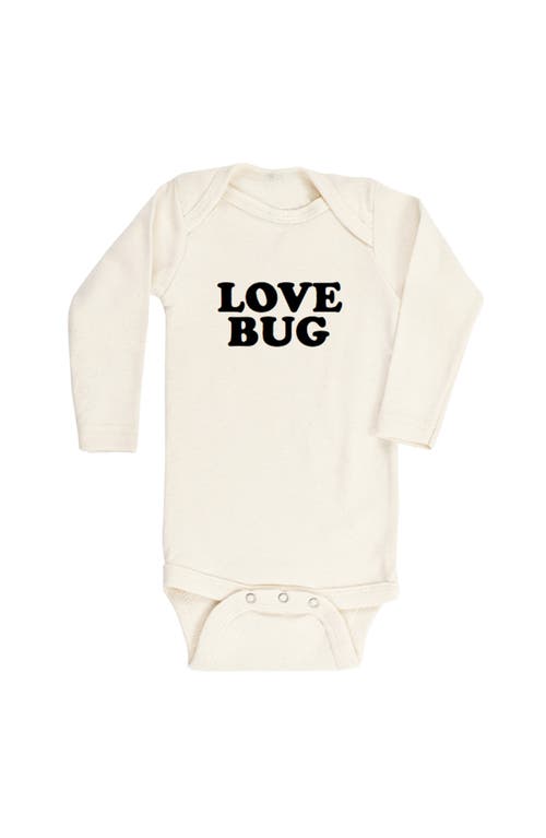 Tenth & Pine Love Bug Organic Cotton Bodysuit Natural at Nordstrom