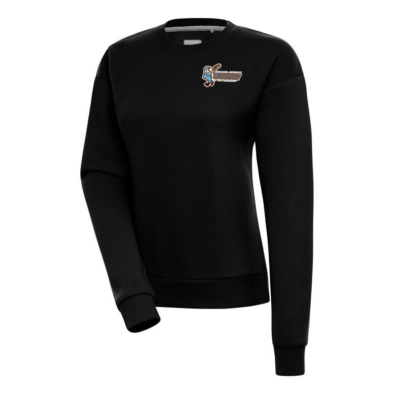 Shop Antigua Black Inland Empire 66ers Victory Pullover Sweatshirt