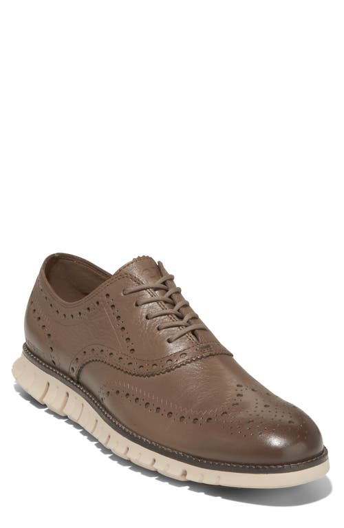 Cole Haan ZeroGrand Wingtip Derby Ch Truffle/Ch at Nordstrom,