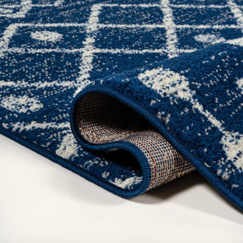Shop Jonathan Y Aksil Moroccan Beni Souk Area Rug In Navy/cream