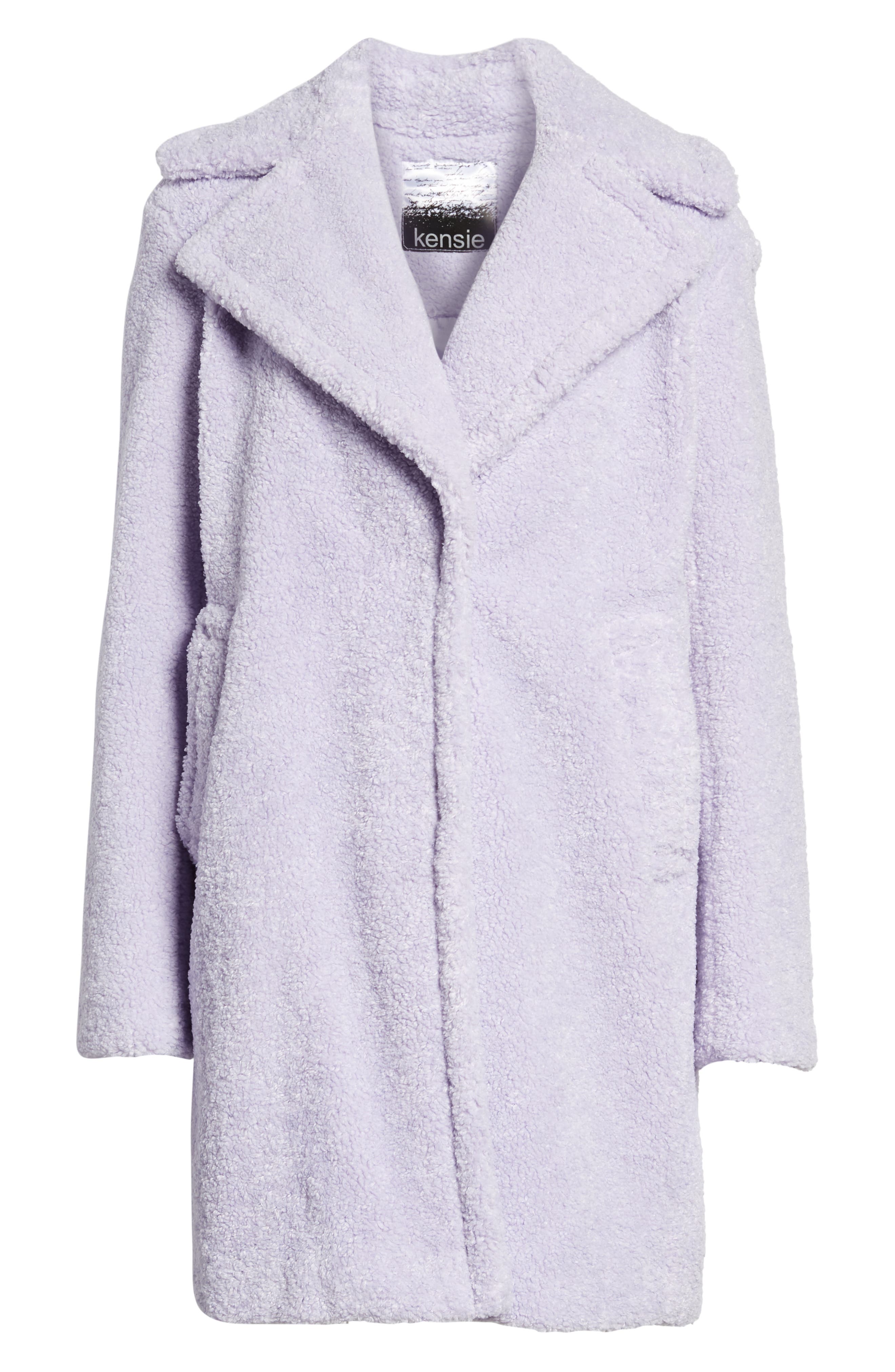 lavender teddy coat