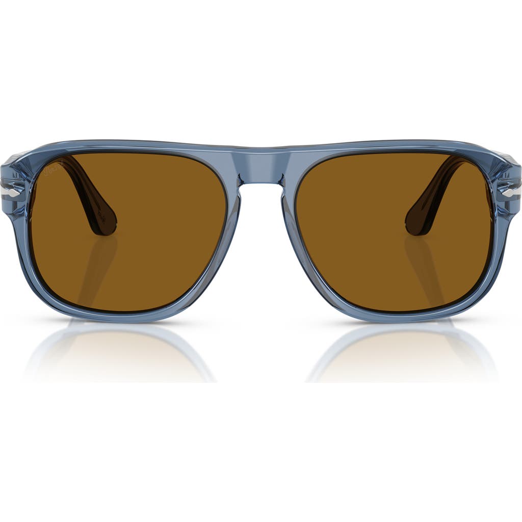 Persol 54mm Polarized Pillow Sunglasses In Brown