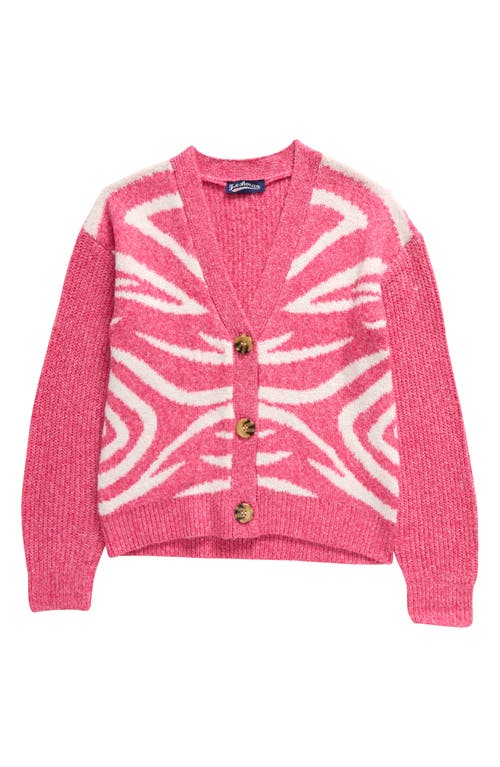 Shop Freshman Kids' Swirl Cardigan In Pink Flare