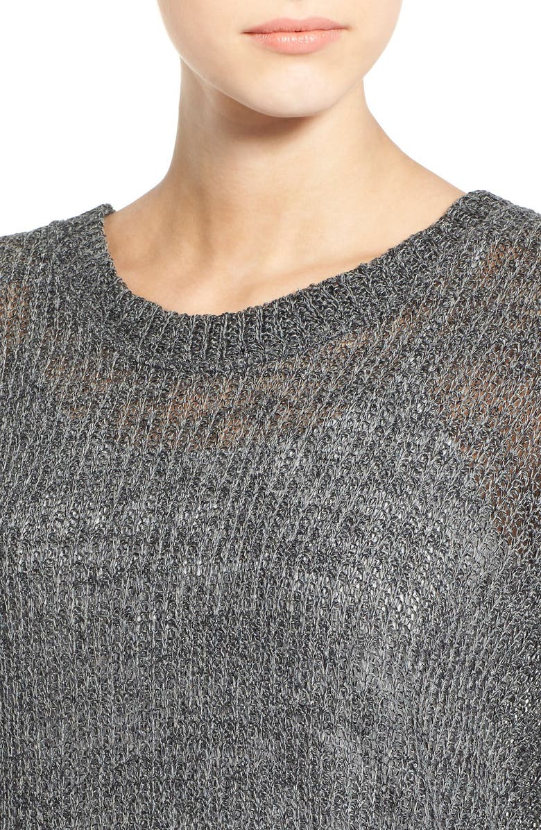 Love By Design Ribbed High/Low Knit Pullover, Alternate, color, 