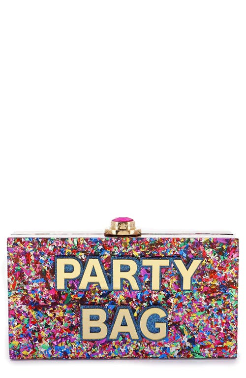 Cleo Party Bag Clutch in Rainbow Confetti