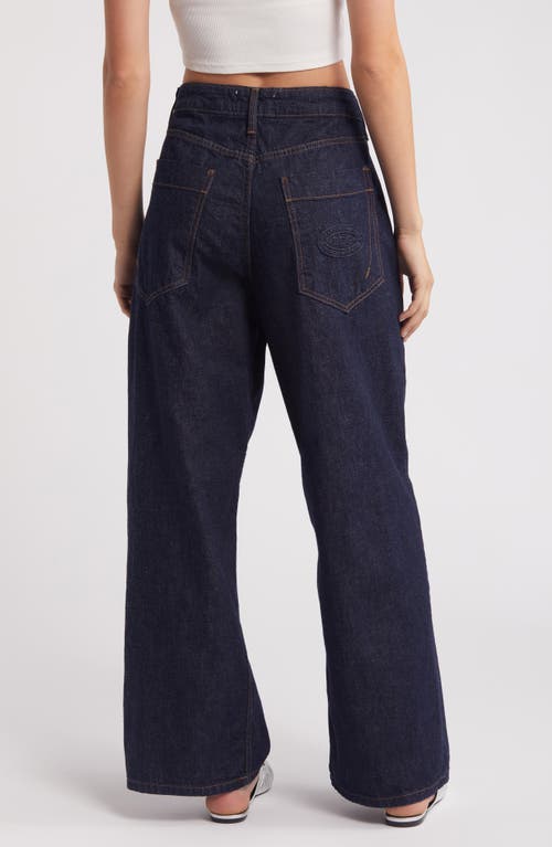 Bdg Urban Outfitters Jaya Low Rise Wide Leg Jeans In Rinse Denim