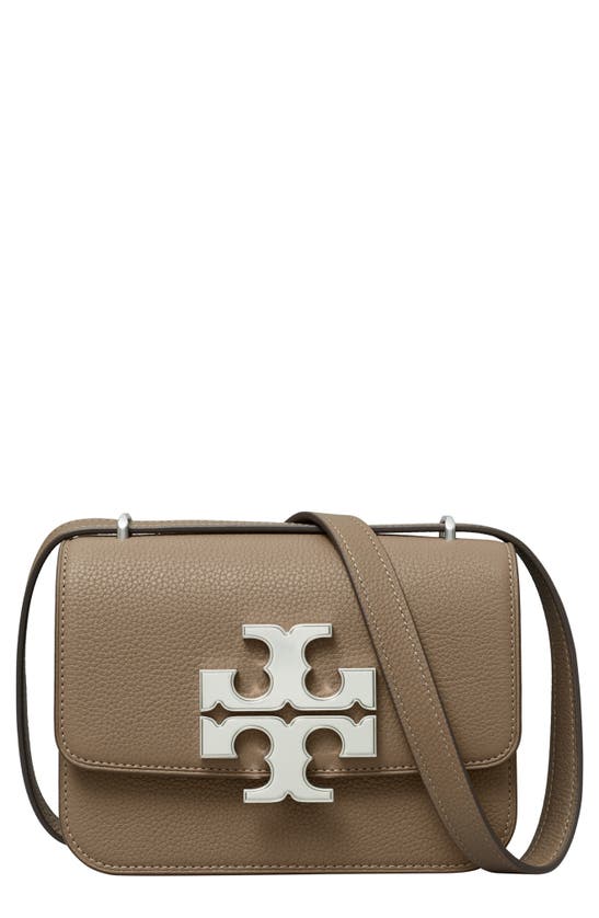 Tory Burch Small Eleanor Pebbled Leather Convertible Shoulder Bag In Wild Mushroom