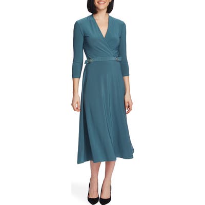 Chaus Belted Midi Dress, Green