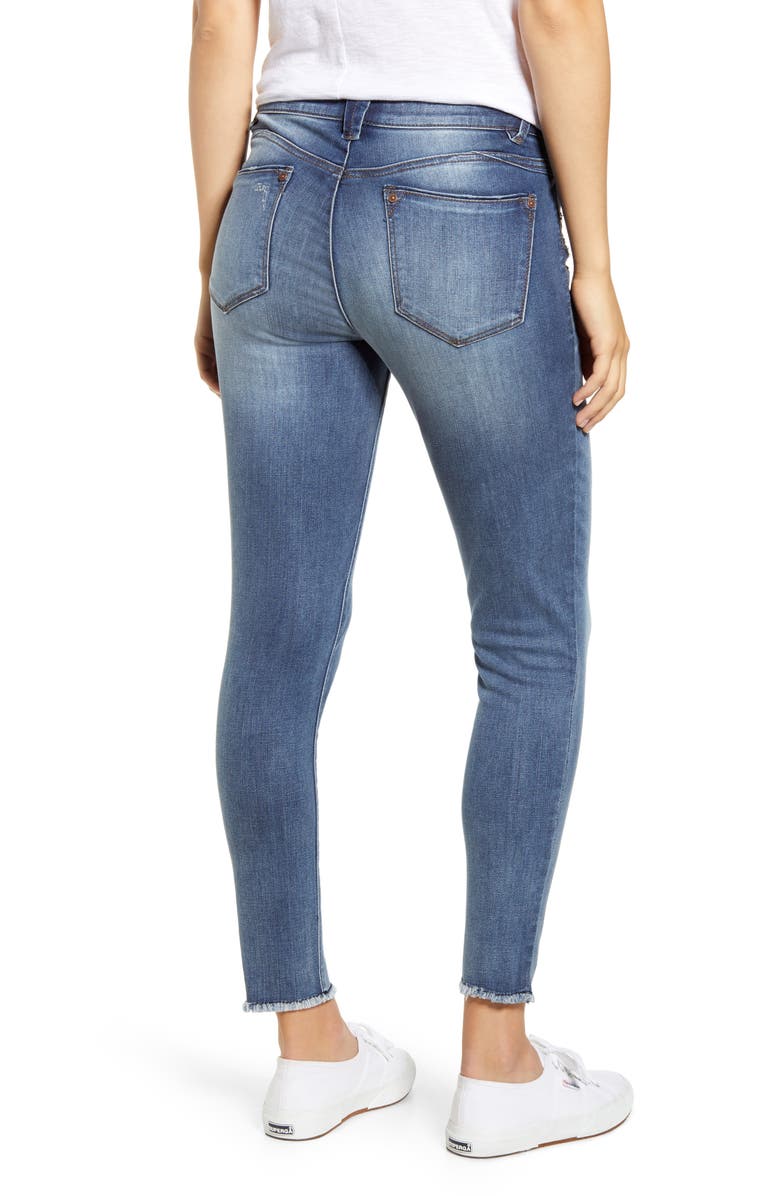Wit & Wisdom Luxe Touch Fray Hem Ankle Skinny Jeans | Nordstrom