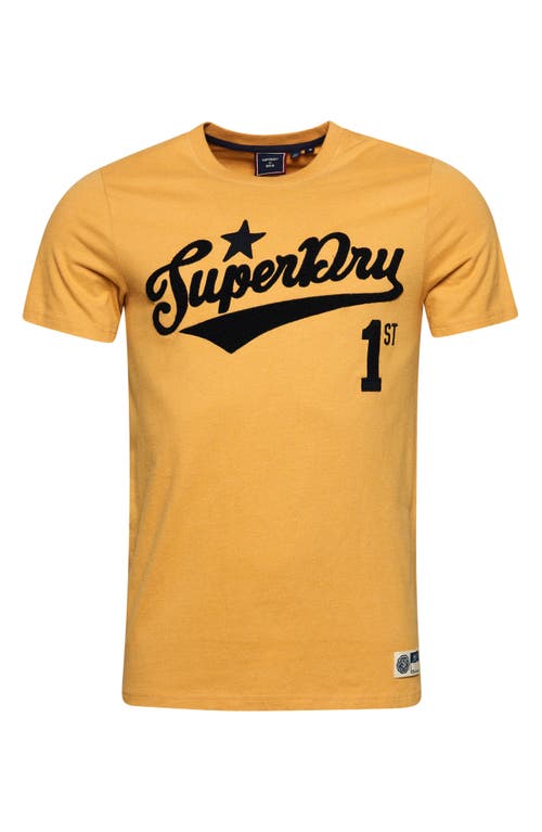 Superdry Vintage Script Style Collegiate T-Shirt in Ochre Marl