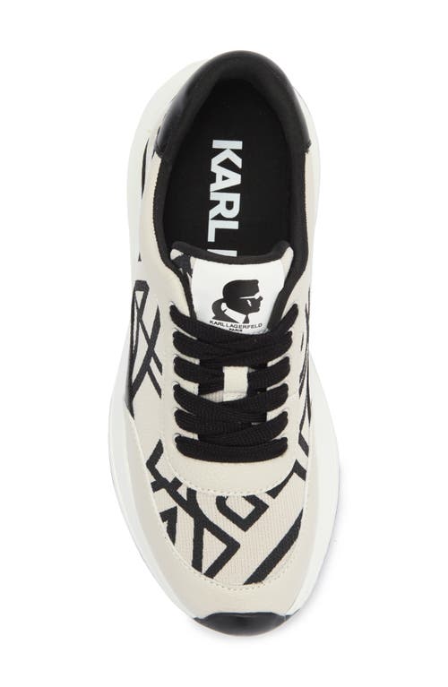 Karl Lagerfeld Paris Dallas Lace-up Sneaker In Soft White/black