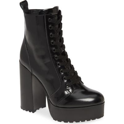 Steve Madden Lear Lace-Up Boot, Black