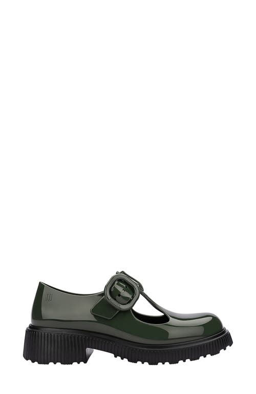 Melissa Jackie Jelly Mary Jane Shoe In Black/green, Women's At Urban Outfitters In Black/green