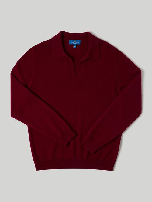 Shop Robert Talbott Parsons Johnny Collar Sweater In Brick