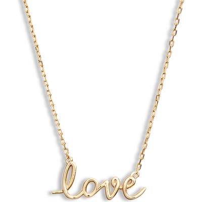 Kate Spade New York Say Yes Love Script Pendant Necklace