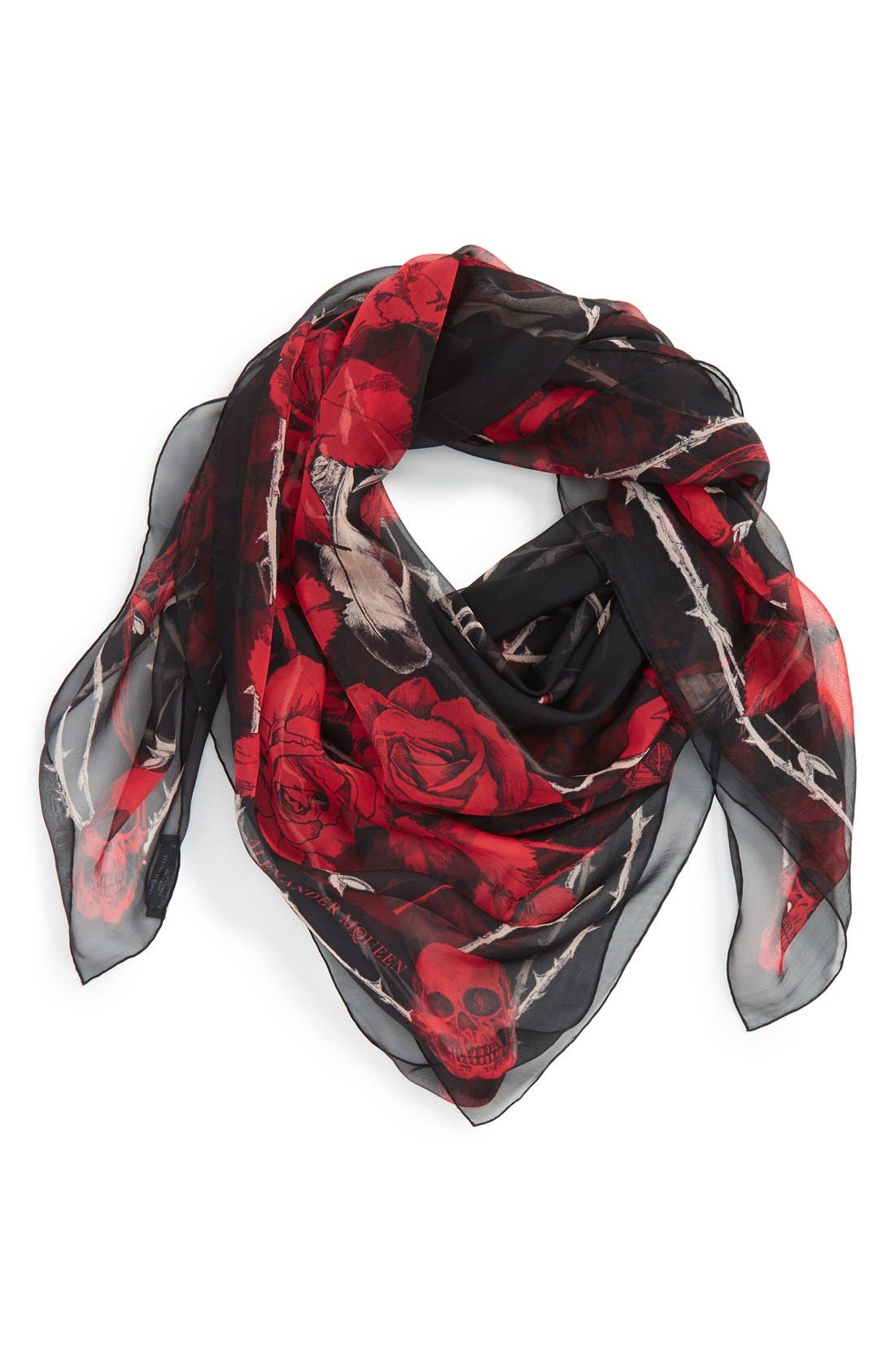 Alexander McQueen 'Nest of Roses' Scarf Nordstrom
