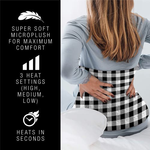 Pursonic Extra Extra Large Electric Heating Pad In Checkers Pattern