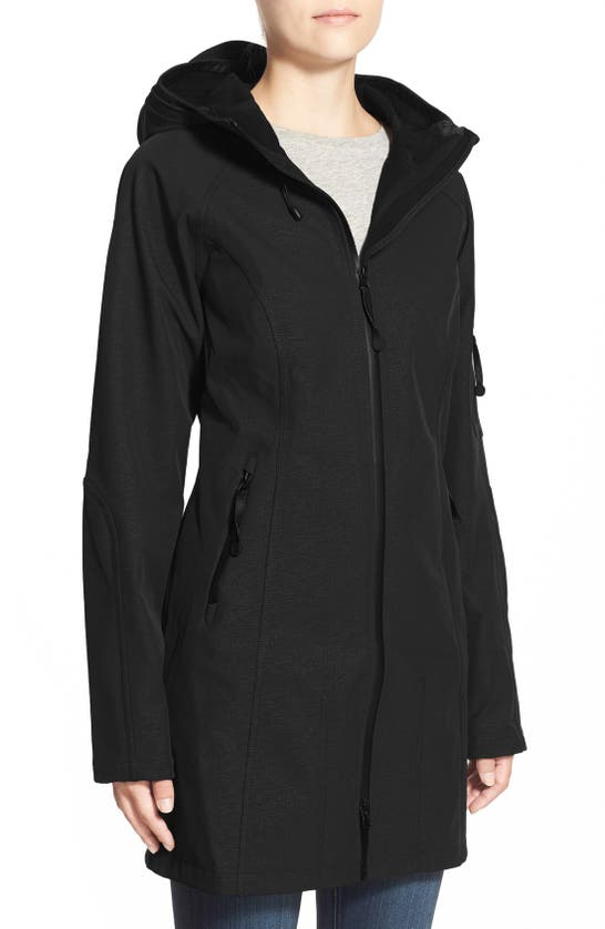 Ilse Jacobsen Regular Fit Hooded Raincoat In Black