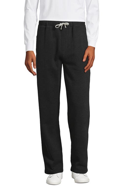 Shop Lands' End Serious Sweats Wide Leg Sweatpants In Dark Charcoal Heather