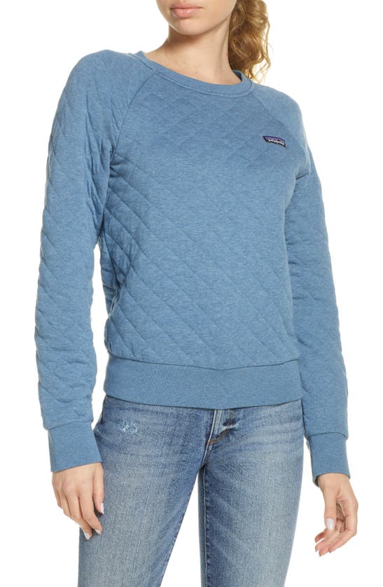 Patagonia Quilt Crewneck Sweater In Pigeon Blue-pgbe