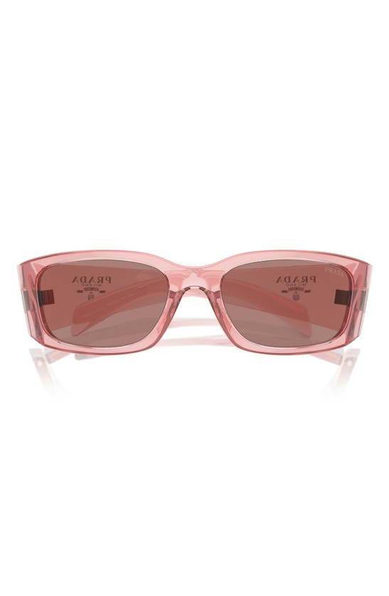 Prada 60mm Symbole Butterfly Sunglasses In Pink/ Lite Brown