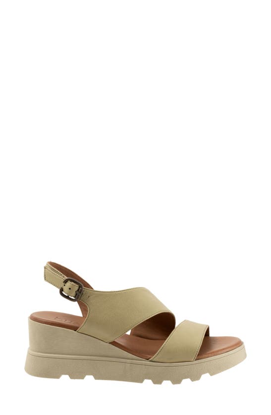 Shop Bueno Gianna Slingback Platform Wedge Sandal In Moss