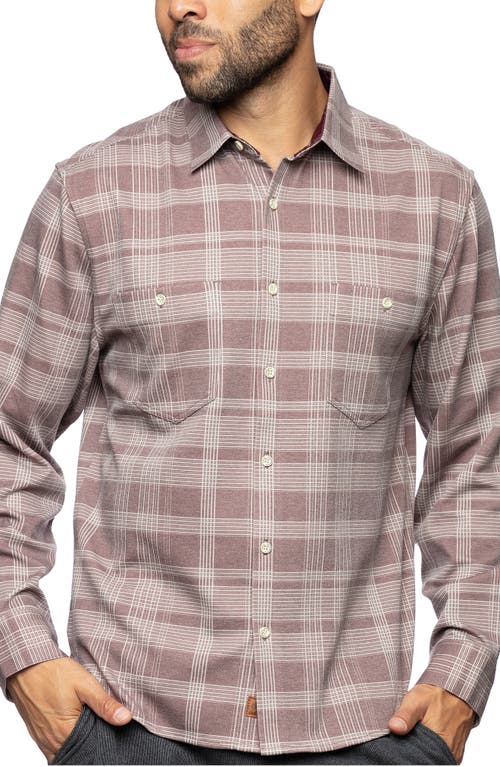 Andy Melstone Plaid Button-Up Shirt in Syrah
