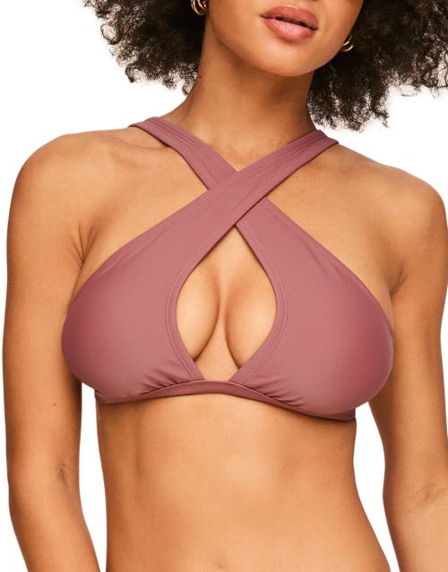 Shop Adore Me Demi Swimwear Bra In Dark Pink