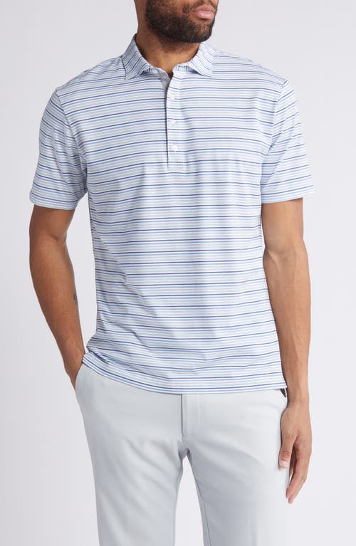 johnnie-O Linxter Stripe Cotton & Lyocell Blend Golf Polo Lake at Nordstrom,