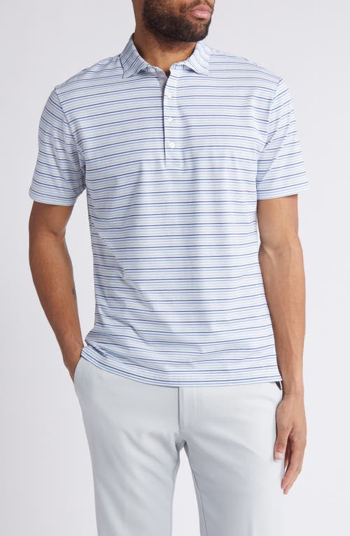 Linxter Stripe Cotton & Lyocell Blend Golf Polo in Lake