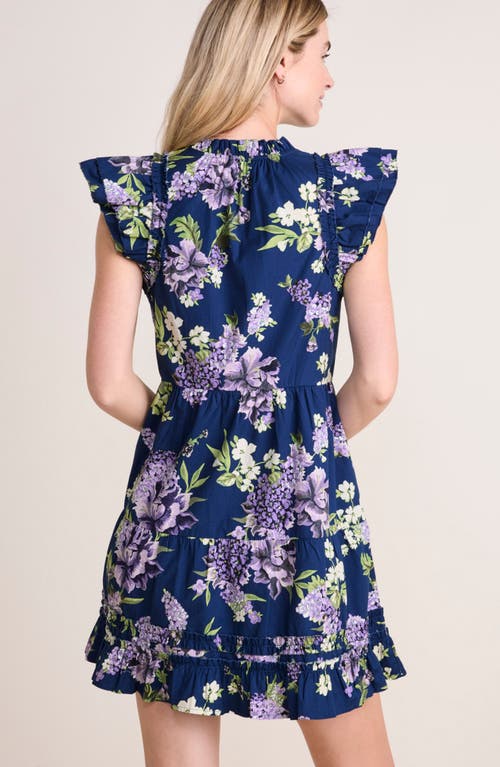 Shop Vineyard Vines Floral Print Tiered Ruffle Minidress In Tabatha Floral