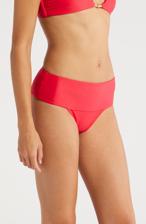 Shop Vix Swimwear Jessica High Waist Bikini Bottoms In Red