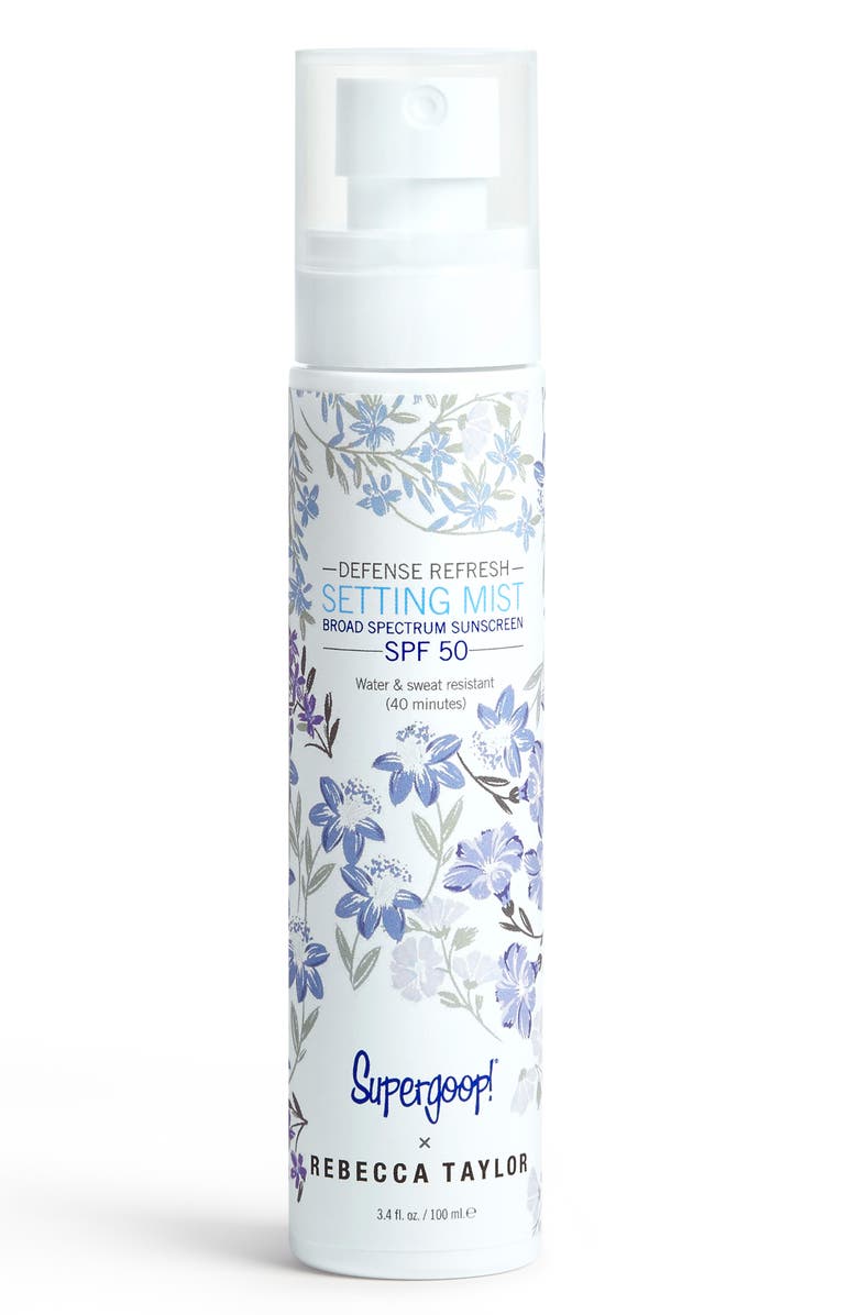 SUPERGOOP!<SUP>®</SUP> Supergoop! x Rebecca Taylor Defense Refresh Setting Mist Broad Spectrum SPF 50, Main, color, 000