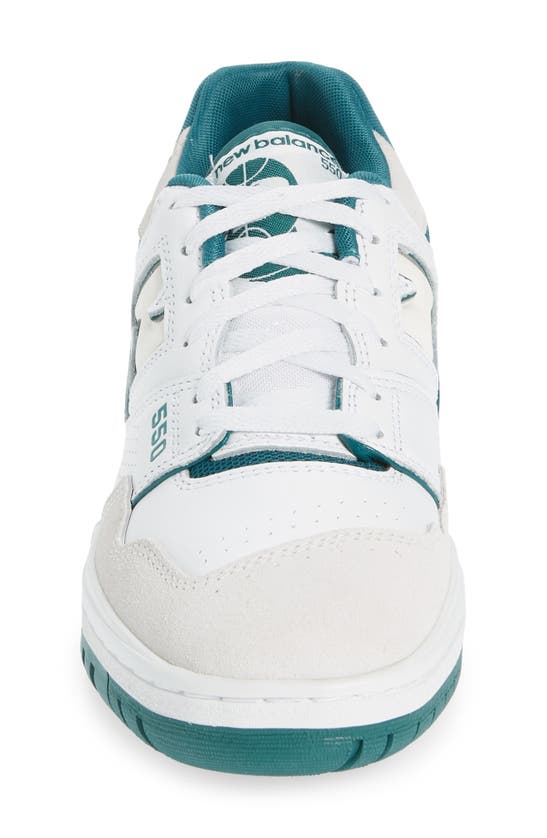 Shop New Balance 550 Basketball Sneaker In White/ Vintage Teal