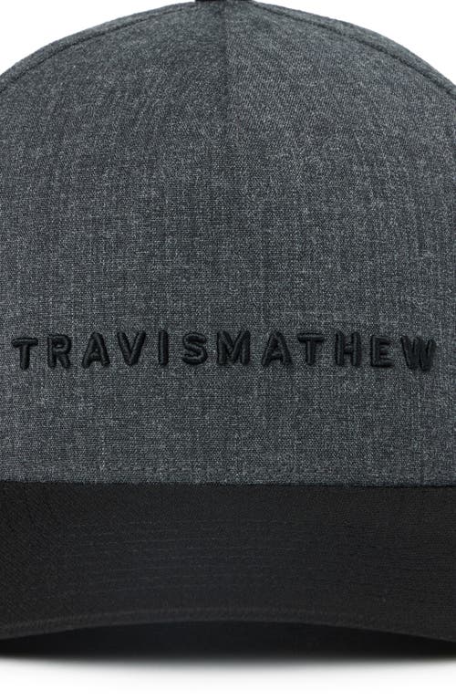 Shop Travismathew Passing Lane Snapback Baseball Cap In Heather Grey/black